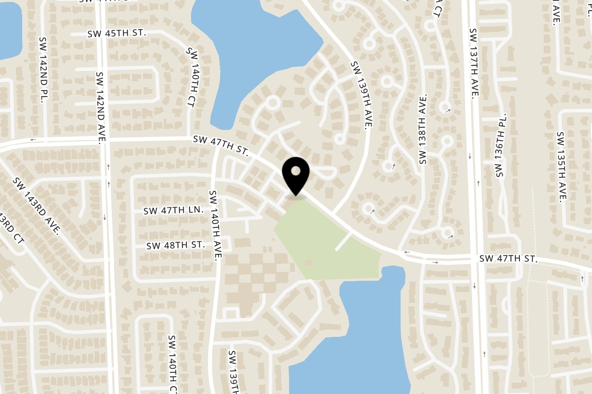 Map showing the location of No Limits Coffee Shop on 13920 SW 47th St #13920 Suite 103 in Miami